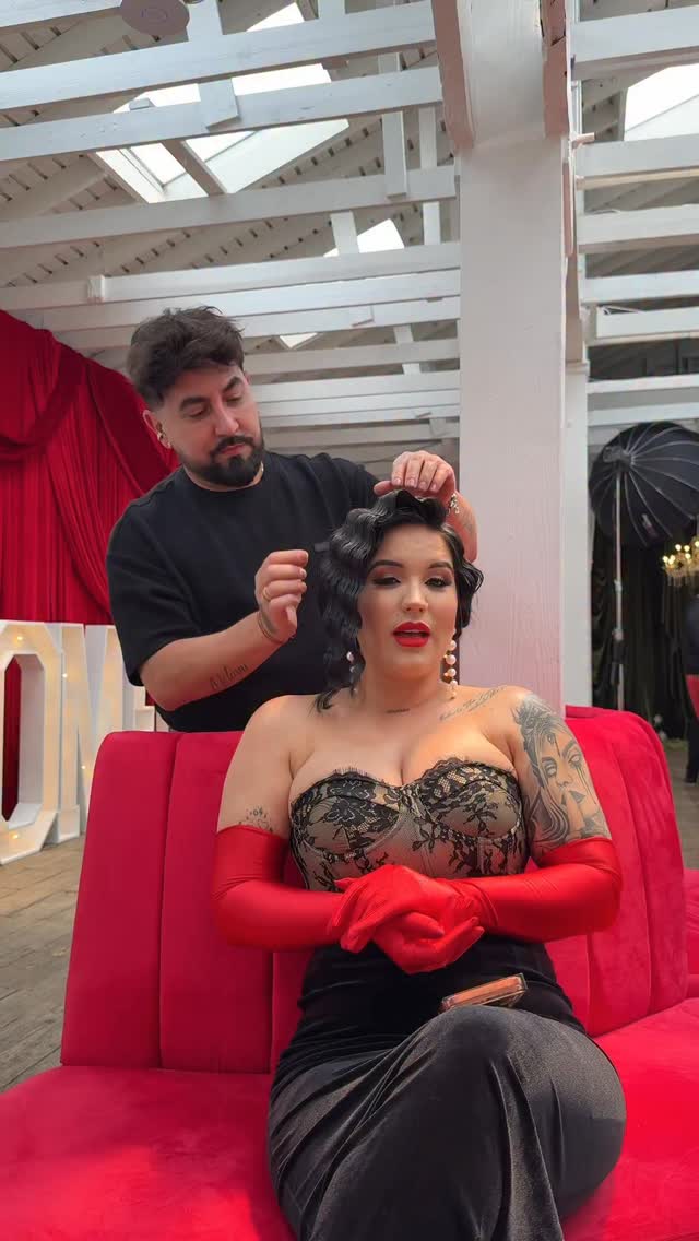 Old Hollywood waves — On set